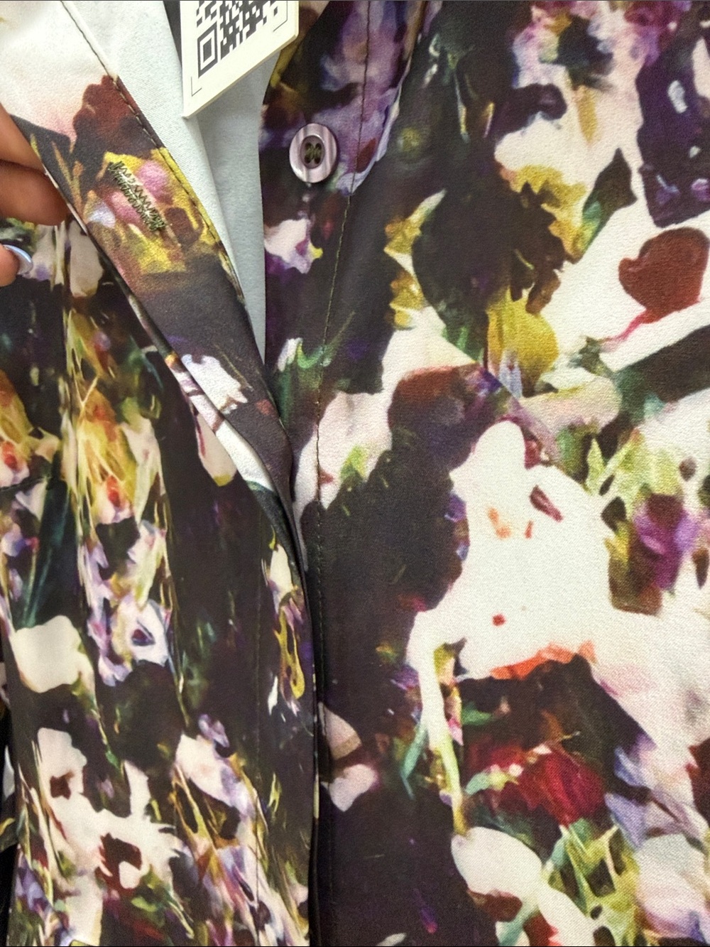 Black Floral Long-Sleeve Midi Dress with tags - Picture 7 of 10